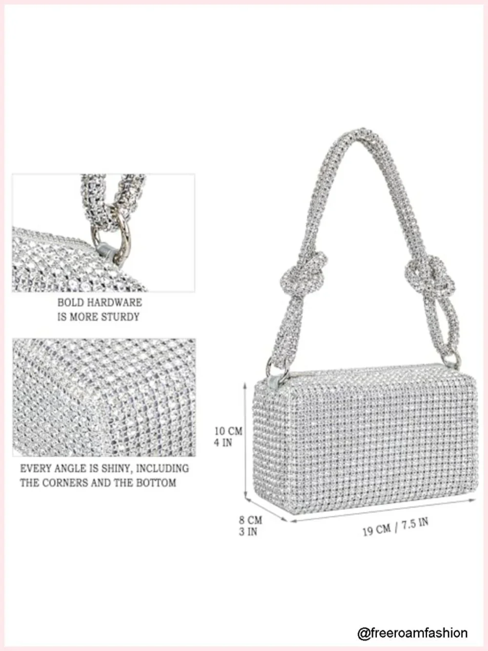 Rhinestone Evening Handbags Sparkling Crystal Purse Daily Casual Shoulder Bag